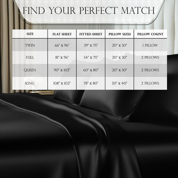 20- Satin 4 Piece Luxury Silky Queen Size Bedding Set 15" Deep - Picture 8 of 8